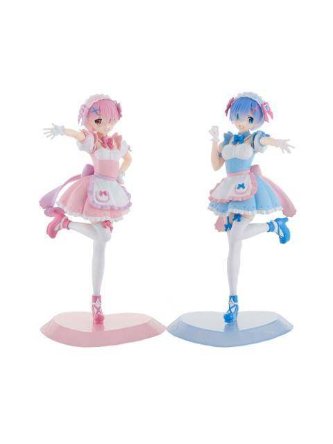 Furyu TENITOL Re:ZERO -Starting Life in Another World- Dreamy Maid Rem &amp; Ram Set with Bonus