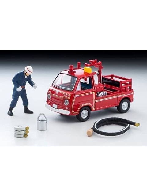 Tomica Limited Vintage LV-68c Subaru Sambar Pump Fire Truck (with figure)