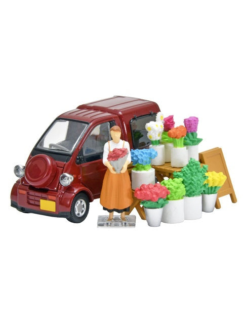 トミカリミテッドヴィンテージ ネオ ジオコレ64 #カースナップ 17b 花屋2 (ダイハツ ミゼットII カーゴ 付属)