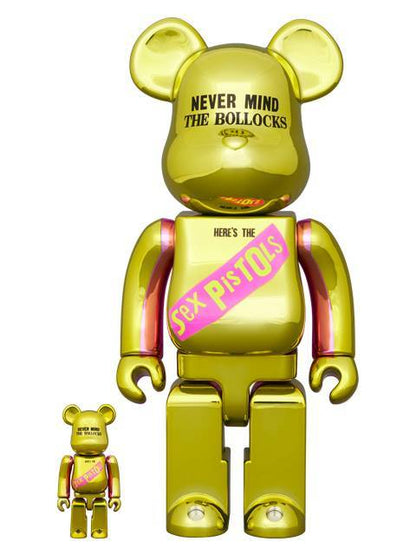 BE@RBRICK Sex Pistols NEVER MIND THE BOLLOCKS Chrome Ver. 100％ & 400％