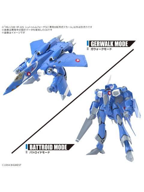 バンダイ HG 1/100 VF-22S シュトゥルムフォーゲルII 専用水転写式デカール