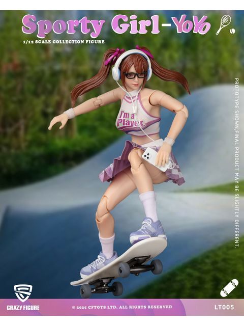 CRAZY FIGURE LT005 Sporty girl(スポーティーガール)YOYO(ヨーヨー) 1/12スケール可動フィギュア