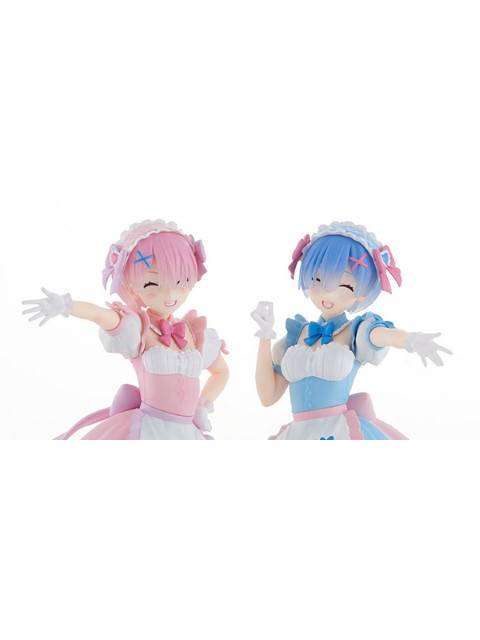 Furyu TENITOL Re:ZERO -Starting Life in Another World- Dreamy Maid Rem &amp; Ram Set with Bonus