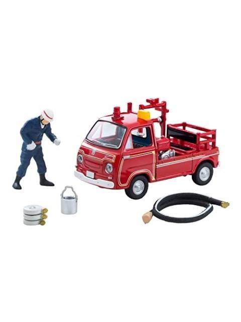 Tomica Limited Vintage LV-68c Subaru Sambar Pump Fire Truck (with figure)