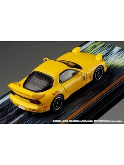 Kyosho 1/64 Mazda RX-7 FD3S RED SUNS/Initial D with Takumi Fujiwara and Keisuke Takahashi driver figure included Finished model car HJ643007BDY