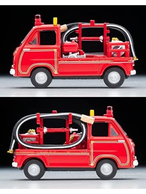 Tomica Limited Vintage LV-68c Subaru Sambar Pump Fire Truck (with figure)