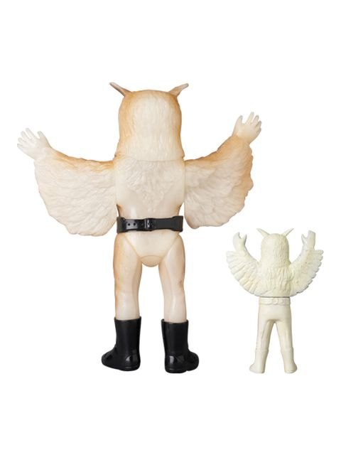 【限定品】 メディコムトイ フクロウ男（新色蓄光）+ミニソフビ 【新古品 特別価格】