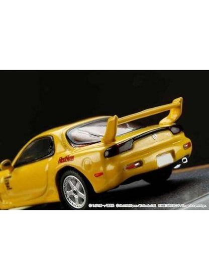 京商 1/64 マツダ RX-7 FD3S RED SUNS/頭文字D VS藤原拓海 高橋啓介ドライバーフィギュア付き 完成品ミニカー HJ645007DA