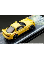 京商 1/64 マツダ RX-7 FD3S RED SUNS/頭文字D VS中里毅 高橋啓介ドライバーフィギュア付き 完成品ミニカー HJ645007DB
