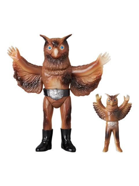 【限定品】 メディコムトイ フクロウ男（新色蓄光）+ミニソフビ 【新古品 特別価格】