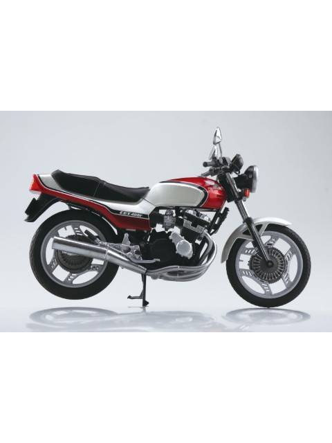 アオシマ Honda CBX400F パール/キャンディレッド