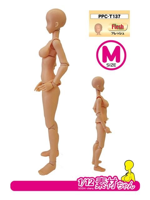 ホビーベース 1/12素材ちゃんM フレッシュ プレミアムパーツコレクション 関節技EX