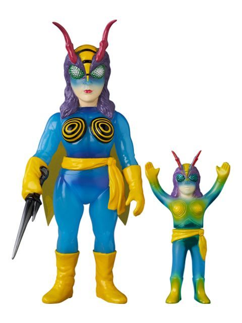 【限定品】 メディコムトイ 蜂女(新色)+ミニソフビ 【新古品 特別価格】 東映レトロソフビコレクション