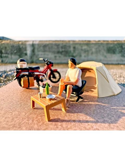 トミーテック ジオコレ64 #カースナップ30a ソロキャンプ (ホンダ CT125・ハンターカブ付属)