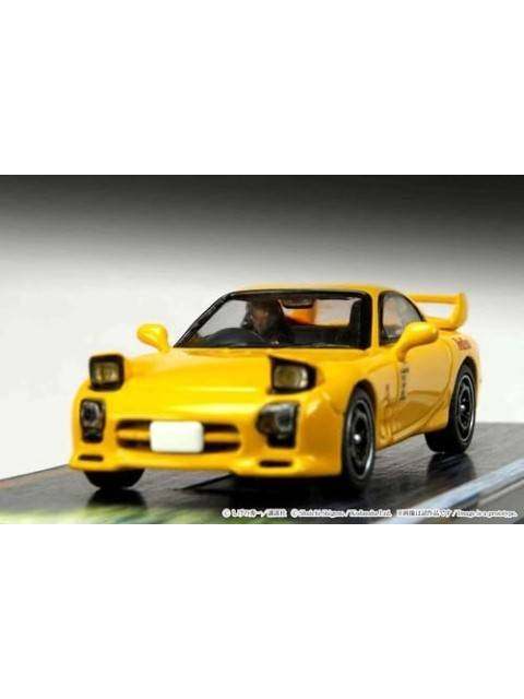 Kyosho 1/64 Mazda RX-7 FD3S RED SUNS/Initial D with Takumi Fujiwara and Keisuke Takahashi driver figure included Finished model car HJ643007BDY