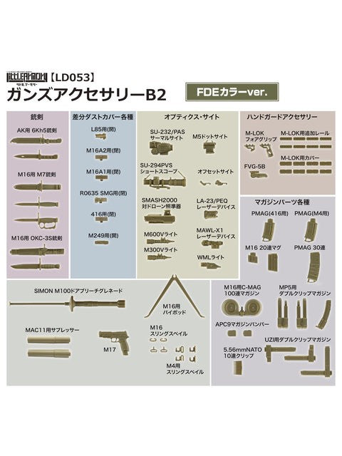 リトルアーモリー 【LD053】 ガンズアクセサリーB2 1/12 【プラモデル】