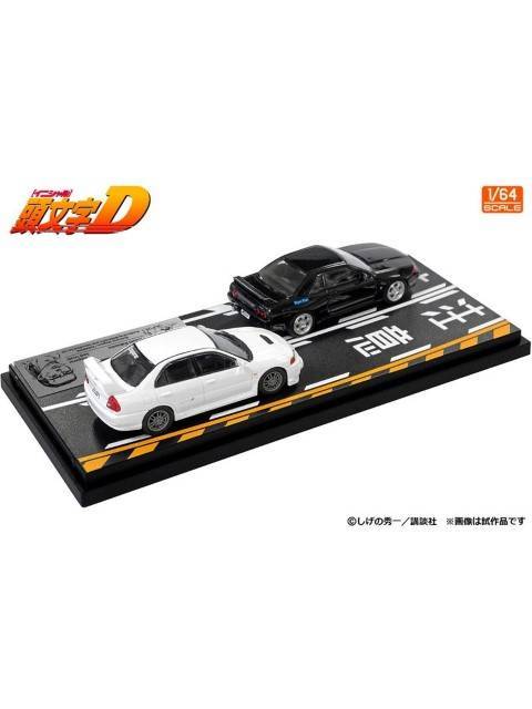 MODELER'S 1/64 頭文字D セットVol.18 中里毅スカイラインGT-R(BNR32) ＆ 岩城清次ランサーエボリューションIV