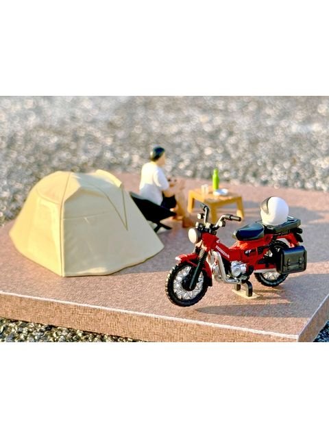トミーテック ジオコレ64 #カースナップ30a ソロキャンプ (ホンダ CT125・ハンターカブ付属)