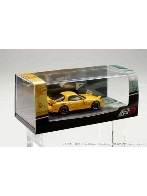 Kyosho 1/64 Mazda RX-7 FD3S RED SUNS/Initial D with Takumi Fujiwara and Keisuke Takahashi driver figure included Finished model car HJ643007BDY