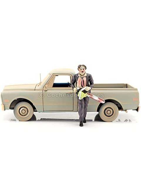 Highway 61 1/18 1971 Chevrolet C-10 with Leatherface Figure "The Texas Chain Saw Massacre (1974)"