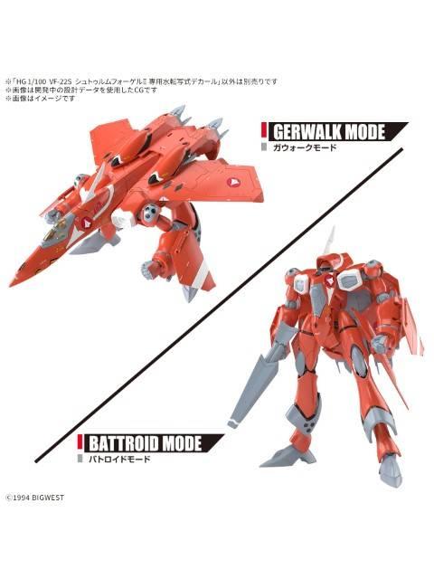 バンダイ HG 1/100 VF-22S シュトゥルムフォーゲルII 専用水転写式デカール