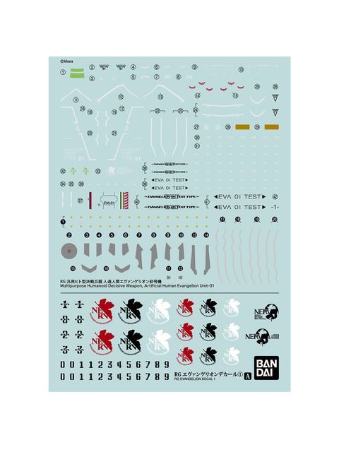バンダイ RG エヴァンゲリオンデカール①