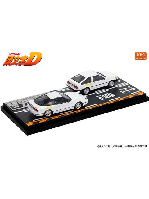 MODELER'S 1/64 頭文字D セットVol.21 武内樹レビン(AE85) ＆ 健二180SX