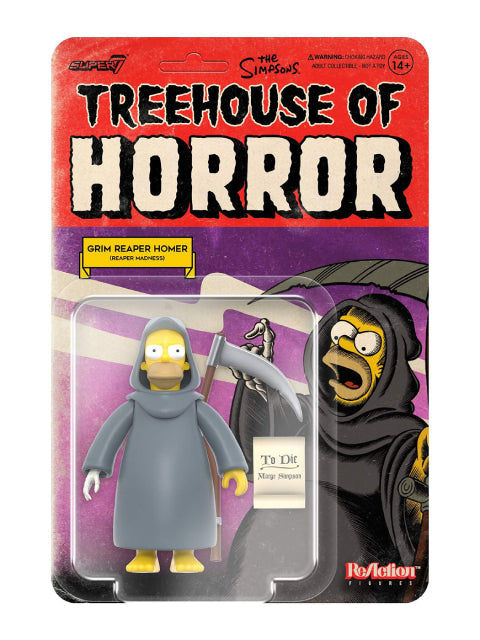 スーパー7 リ・アクション ホーマー（グリム・リーパー） ザ・シンプソンズ シリーズ4 ハロウィーン・スペシャル