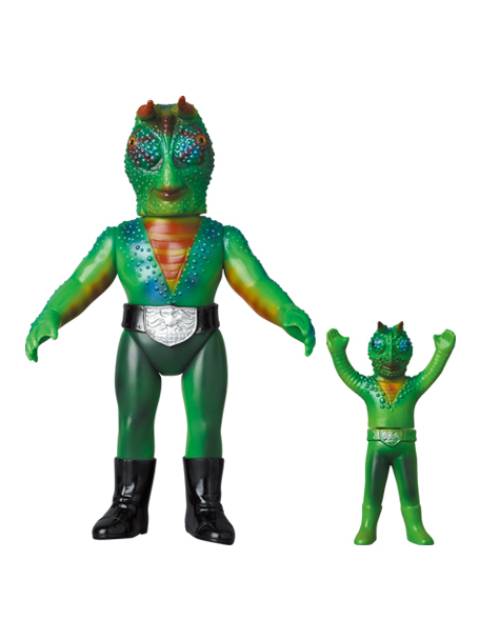 【限定品】 メディコムトイ カメレオン男(新色蓄光)+ミニソフビ 「仮面ライダーより」 【新古品 特別価格】