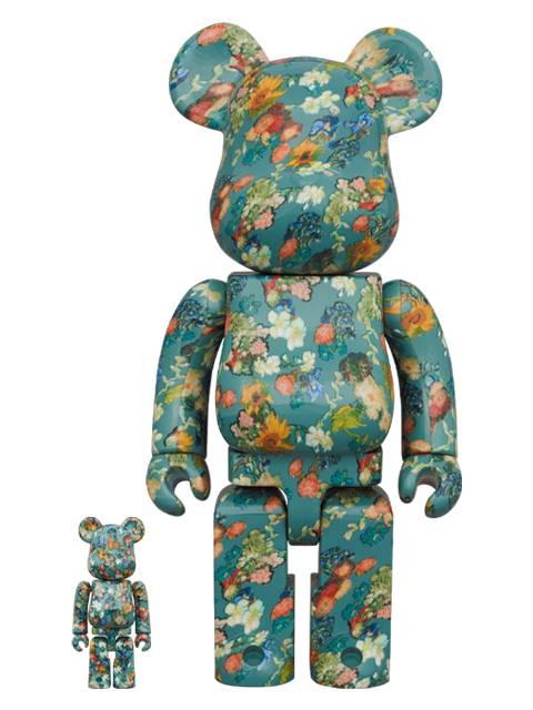 BE@RBRICK Floral Pattern 50th Anniversary Design 100％ & 400％ Van Gogh Museum