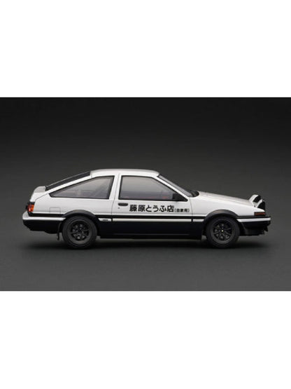 Ignition Model 1/18 INITIAL D Toyota Sprinter Trueno 3Dr GT Apex (AE86) White/Black "Initial D"