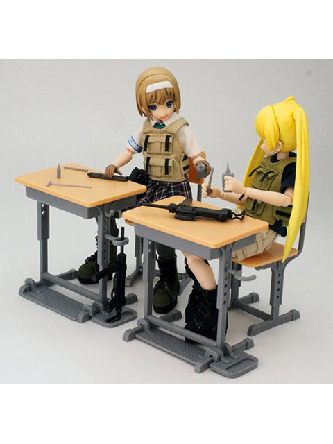 トミーテック 1/12スケール リトルアーモリー LittleArmory LD011 指定防衛校の机 グリースガンセット