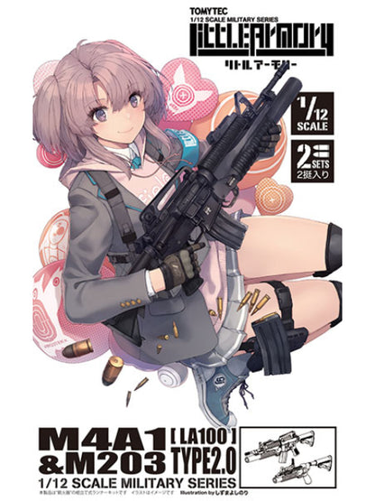 Little Armory [LA100] M4A1 &amp; M203 Type 2.0 1/12 [Plastic Model]