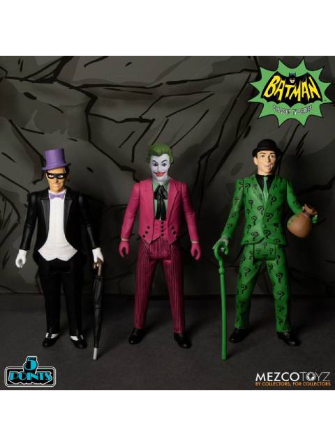 メズコ 5ポイント バットケイブ 3.75インチ アクションフィギュア ボックスセット 「バットマン 1966 TVシリーズ」