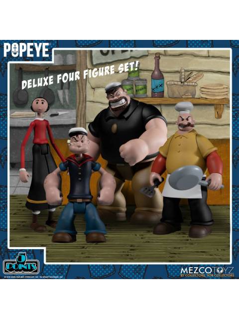 メズコ ポパイ カフェラウンジ 3.75インチ ボックスセット 「POPEYE」 5ポイント