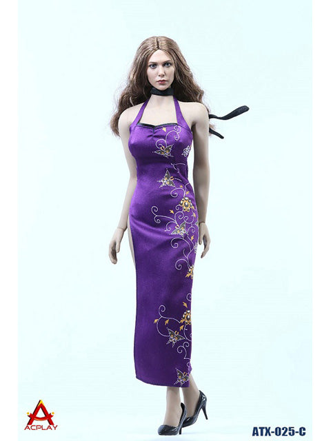 ACPLAY 1/6アウトフィット ハイスリットチャイナドレス C 紫 【ATX-025C】