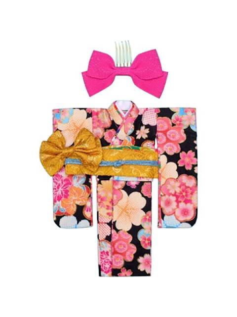 22cmドール用 フリソデドリーム ブラック 「Blythe」 ブライス コスチューム