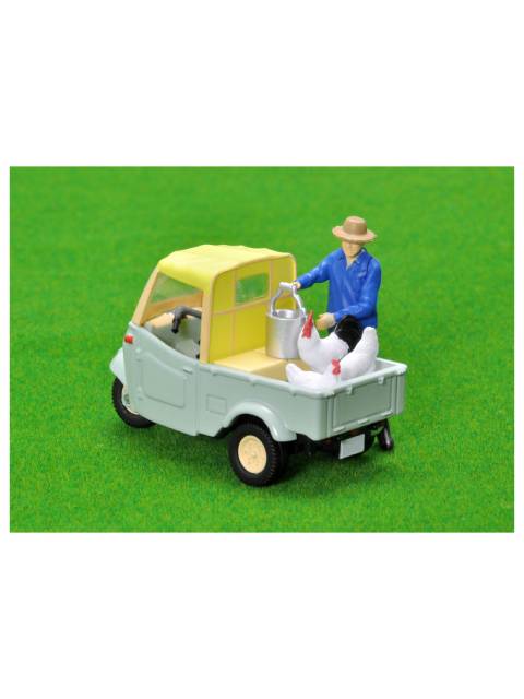 トミカリミテッドヴィンテージ LV-143d ダイハツ ミゼット(黄緑/ベージュ)フィギュア付