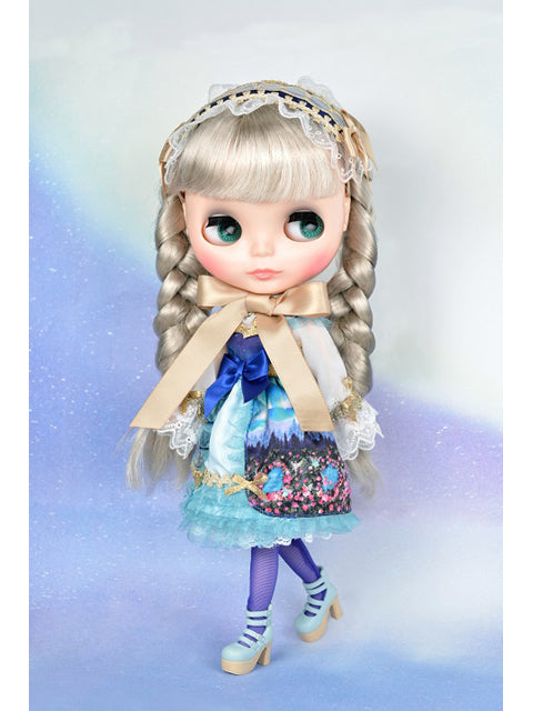 22cmドール用 ツキヨノモリノオーロラソワレ ブルー 「Blythe」 ブライス コスチューム Dear Darling fashion for dolls