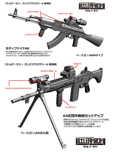 トミーテック 1/12スケール リトルアーモリー LittleArmory LD022 ガンズアクセサリーA2