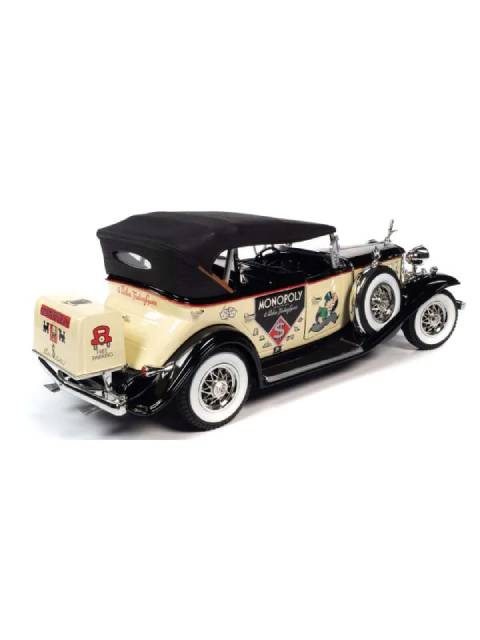 1/18 1932 キャデラック V16 フェートン Mr.モノポリー クリーム/ブラック (フィギュア付) 【AWSS127】