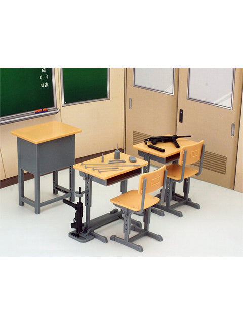 トミーテック 1/12スケール リトルアーモリー LittleArmory LD011 指定防衛校の机 グリースガンセット