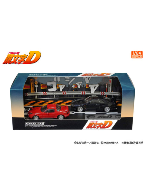 MODELER'S 1/64 頭文字D セットVol.11 末次トオルロードスター(NA6CE) ＆ 川井淳郎スカイライン(ER34)