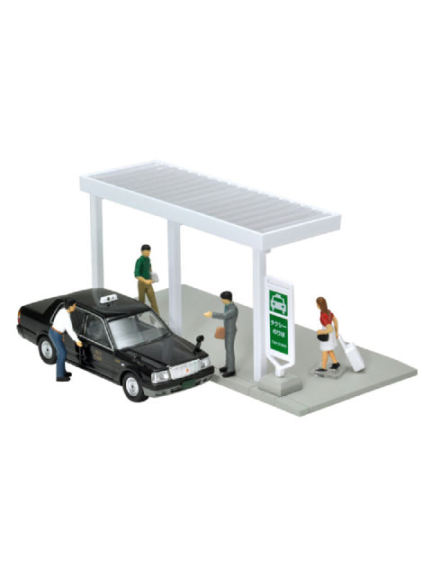 ジオラマコレクション ジオコレ64 #カースナップ04b タクシー乗り場(トヨタ クラウンコンフォート 付属)