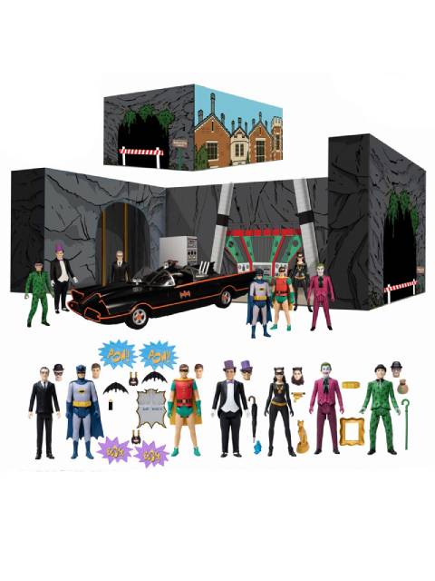 メズコ 5ポイント バットケイブ 3.75インチ アクションフィギュア ボックスセット 「バットマン 1966 TVシリーズ」