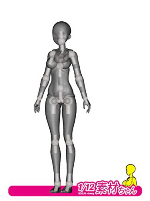 ホビーベース 1/12 素材ちゃん Lサイズ 褐色 【PPC-T98】