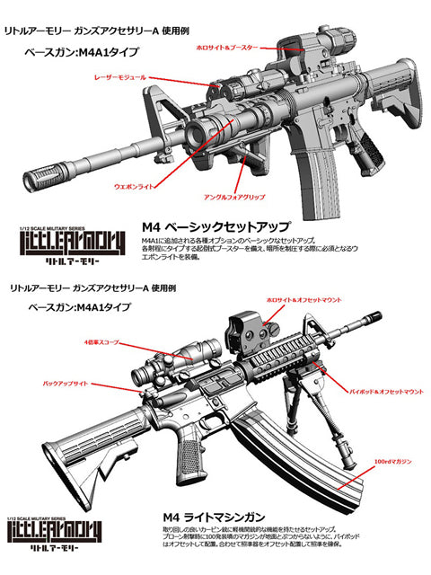 トミーテック 1/12スケール リトルアーモリー LittleArmory LD022 ガンズアクセサリーA2