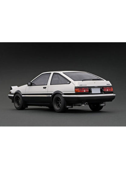 Ignition Model 1/18 INITIAL D Toyota Sprinter Trueno 3Dr GT Apex (AE86) White/Black "Initial D"