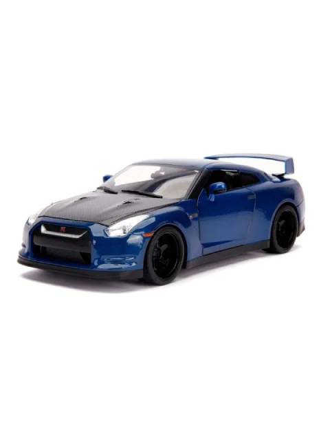 1/18 F&F (7) 2009 ニッサン GT-R R35 ブルー/ブラック (ブライアン) 【JADA31142】 ブライアンフィギュア付/ライト点灯