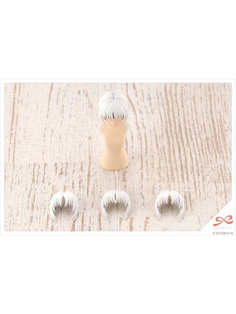 コトブキヤ アフタースクール ショートウィッグA[ホワイト＆チョコレートブラウン] 【プラモデル】 1/10 「創彩少女庭園」